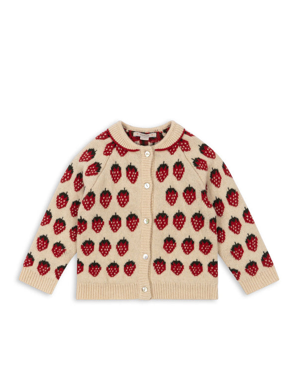 Belou Strick-Cardigan Strawberry