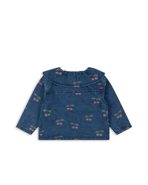Konges Sløjd Denim-Shirt Ma Grande Cerise mit Vordertaschen