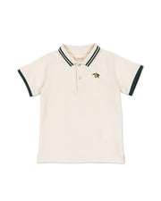 Florian polo shirt Antique White / Green