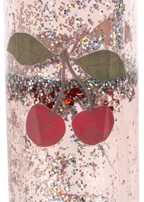 Glitter Cherry Water Bottle