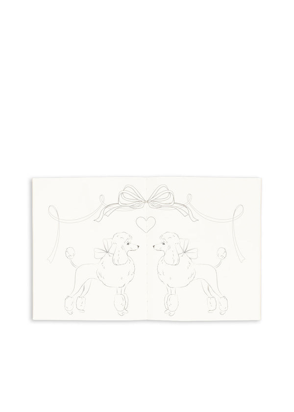 Coloring book with colored pencils Green Tea Check