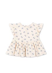 Coco Top Bow Blue