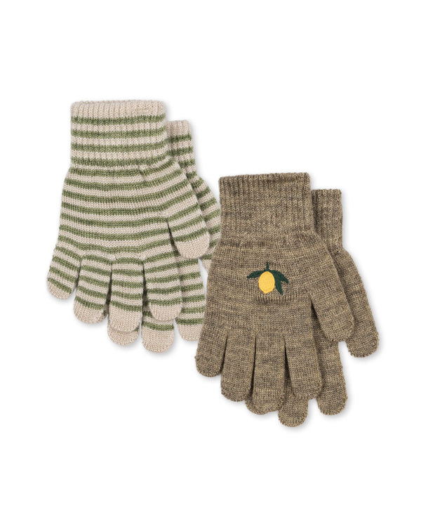 2-Pack Filla Gloves Lemon Stripe