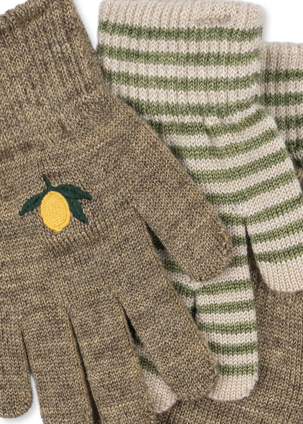 2-Pack Filla Gloves Lemon Stripe