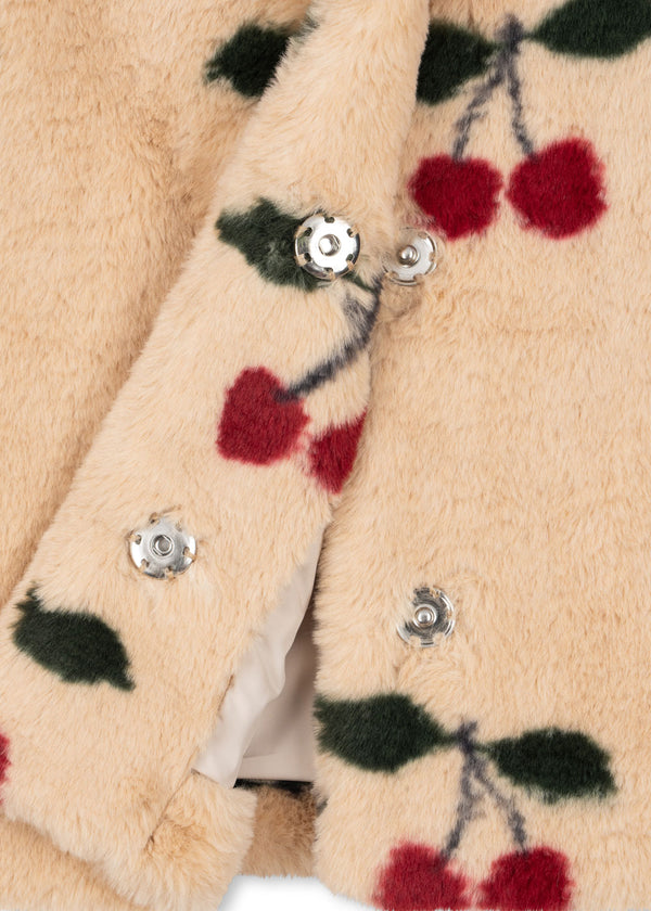 Fuzzie coat Ma Grande Cerise