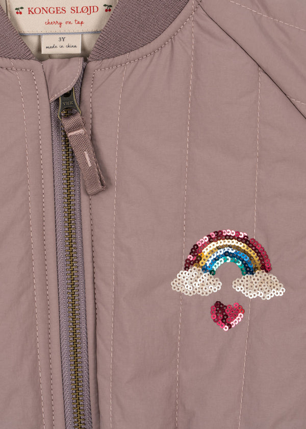 Juno Sequin Bomber Jacket Twilight Mauve