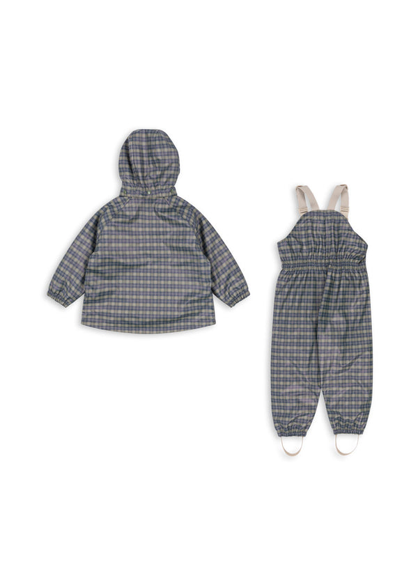 Palme Ruffle Rain Set Laurel Blue Check