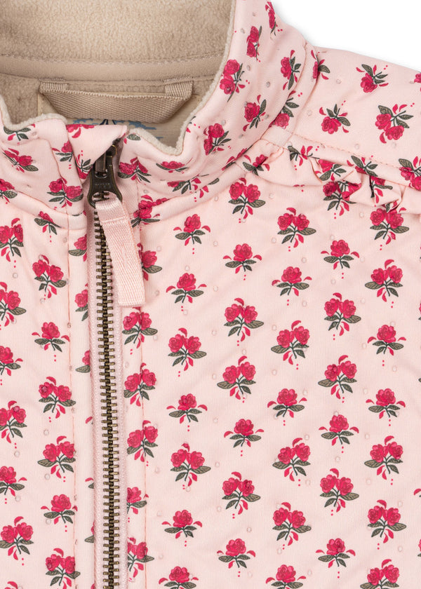 Rosie Blush ruffle thermal jacket