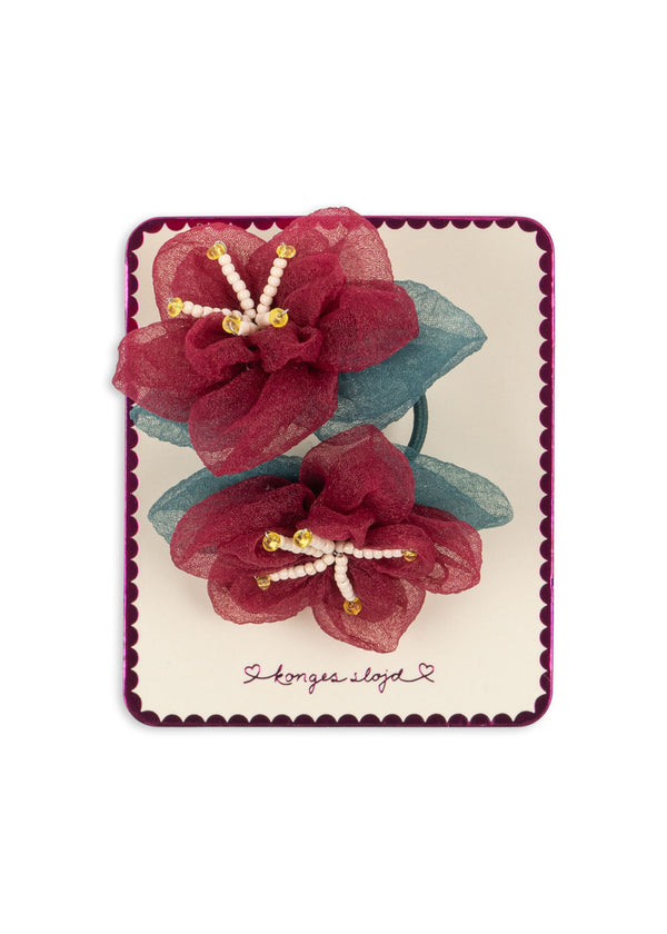 2-Pack Hair Ties Fleur Sangria