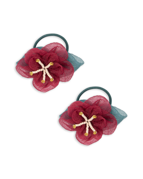 2-Pack Hair Ties Fleur Sangria