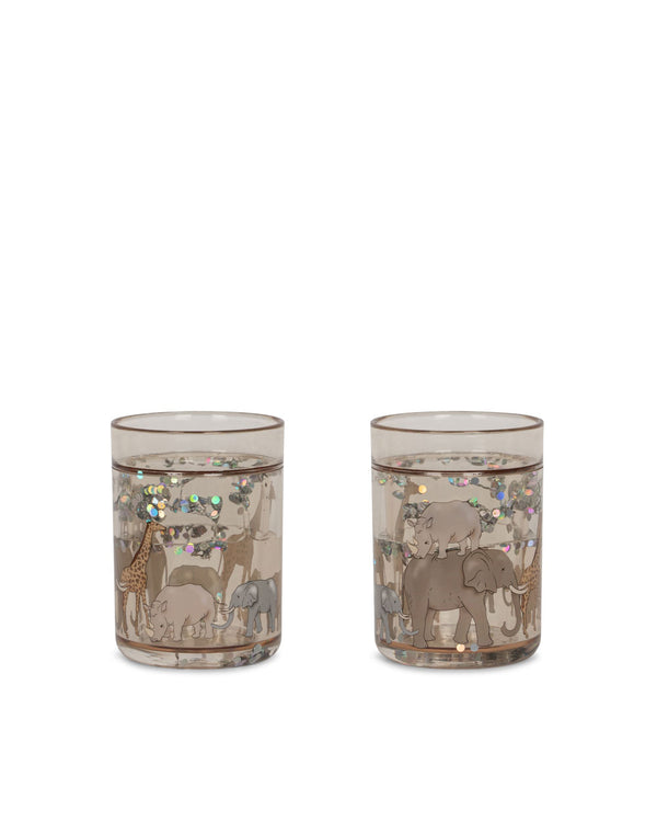 2-Pack Glitter Safari Drinking Cups