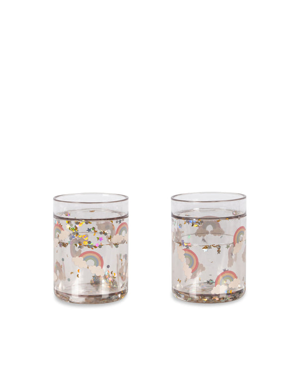 2-Pack Glitter Drinking Cups Rainbow