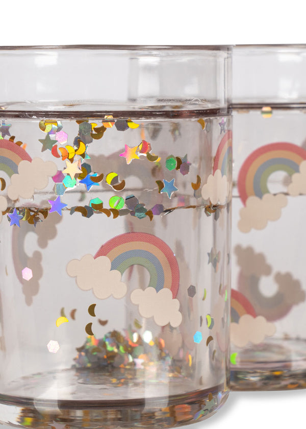 2-Pack Glitter Drinking Cups Rainbow