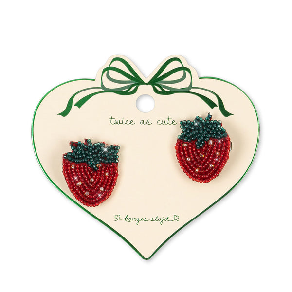 2-Pack Pearl Hair Clips Strawberry