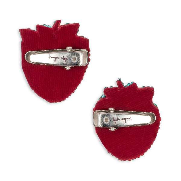 2-Pack Pearl Hair Clips Strawberry