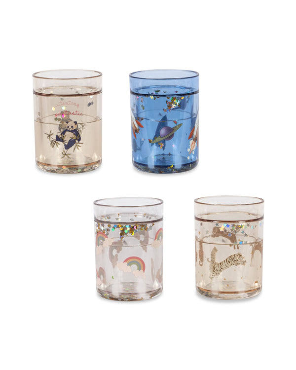 4-Pack Glitter Drinking Cups Multi