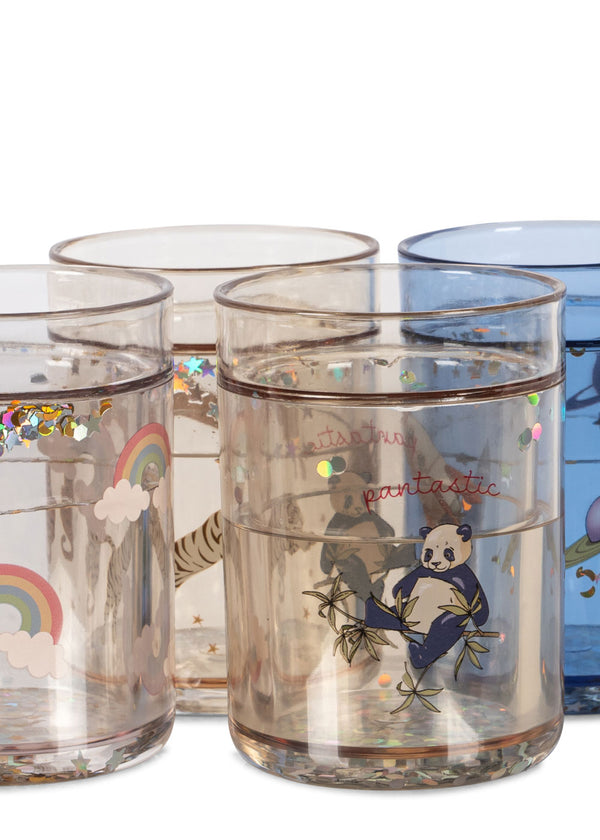 4-Pack Glitter Drinking Cups Multi