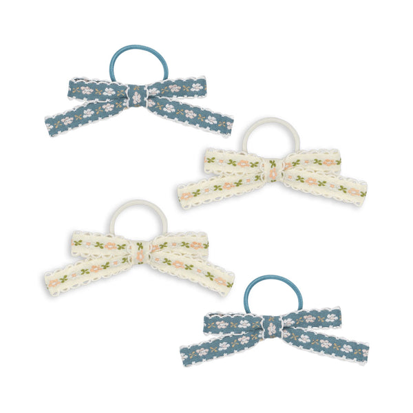 4-Pack Hair Ties Leonora Bow