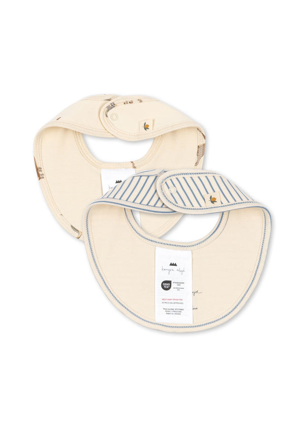 2-Pack Bib Kubi / Stripe Bluie