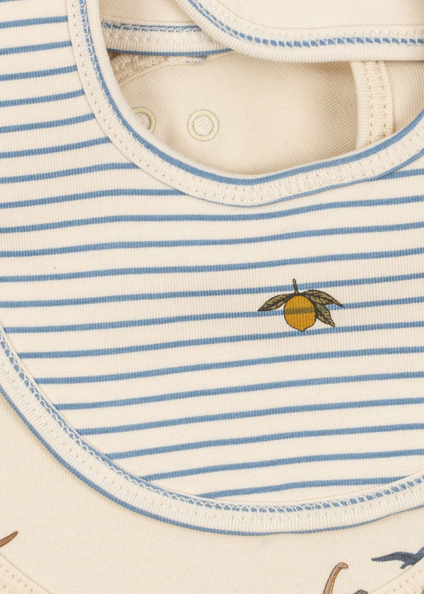 2-Pack Bib Kubi / Stripe Bluie