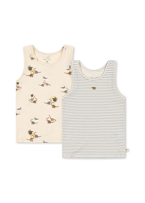 2-Pack Basic Tank Top Kubi / Stripe Bluie