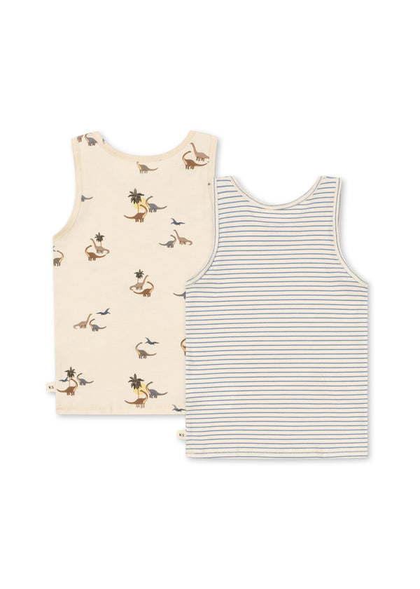 2-Pack Basic Tank Top Kubi / Stripe Bluie