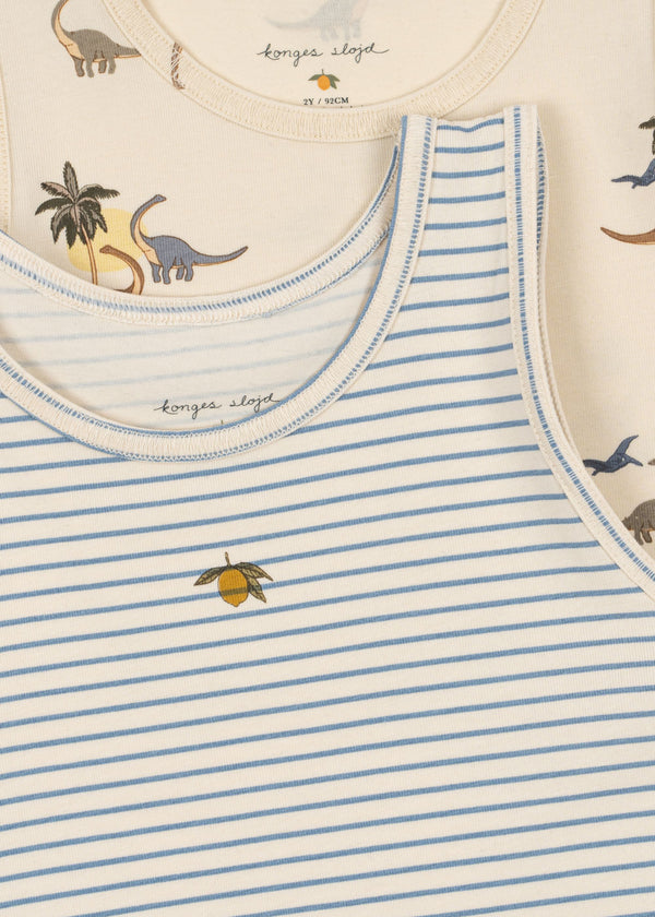 2-Pack Basic Tank Top Kubi / Stripe Bluie