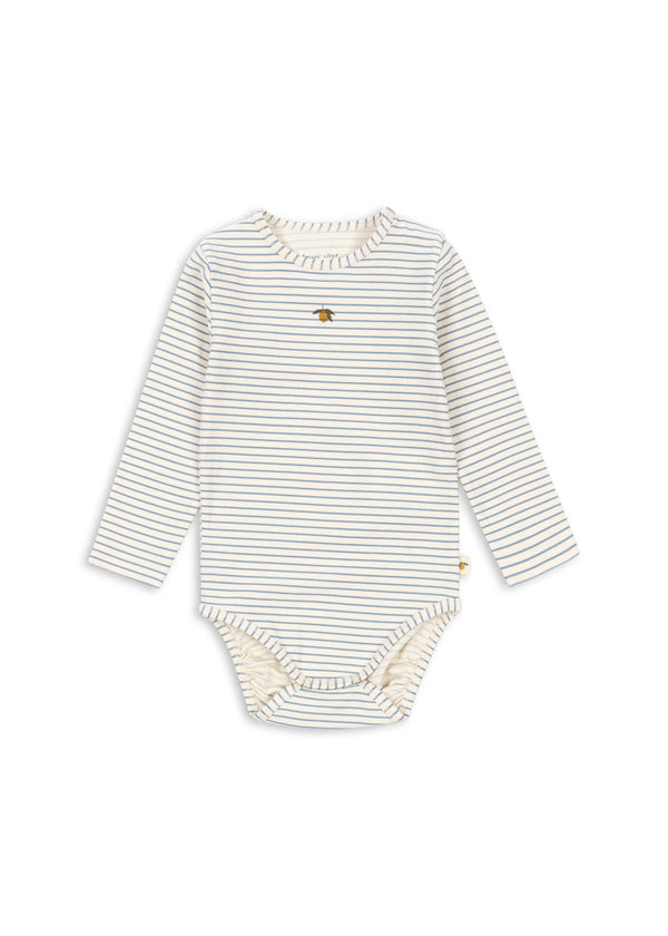 Basic long-sleeved body Stripe Blue