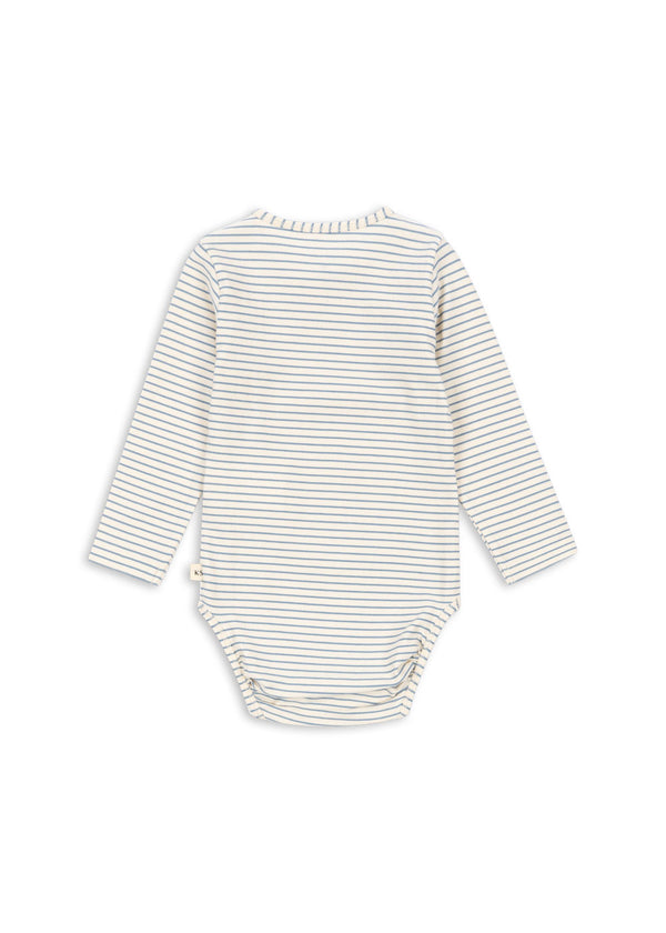 Basic long-sleeved body Stripe Blue