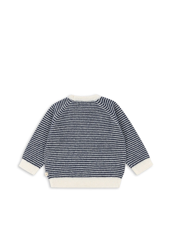 Berle knitted sweater Ensign Blue/ Buttercream