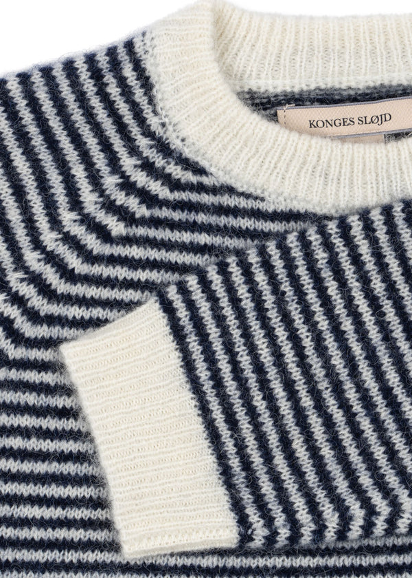 Berle knitted sweater Ensign Blue/ Buttercream