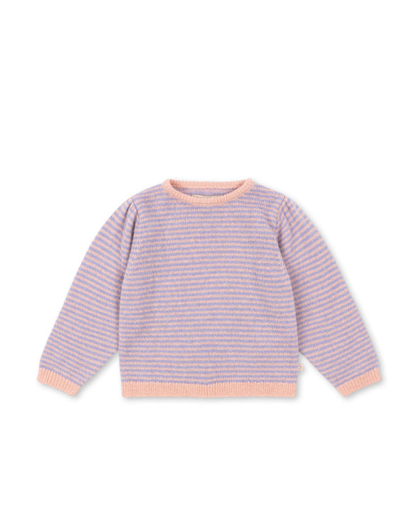 Berle knitted sweater with puff sleeves Purple / Pink Delphine