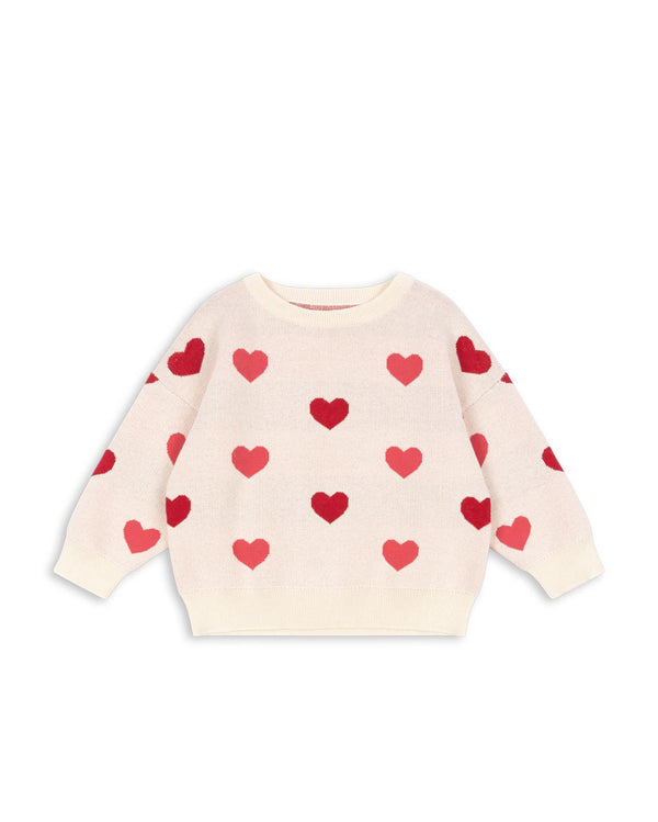 Lapis knitted sweater Coeur Coloré Duo Pink