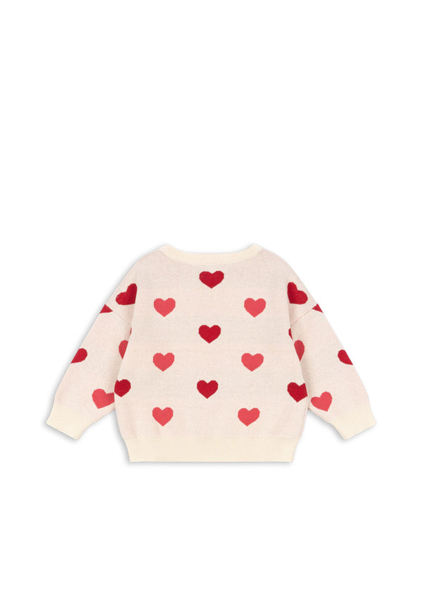 Lapis knitted sweater Coeur Coloré Duo Pink
