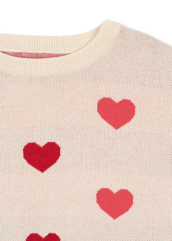 Lapis knitted sweater Coeur Coloré Duo Pink