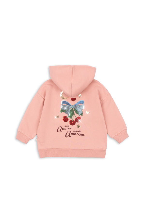 Lou sweatshirt with zipper Mellow Rose