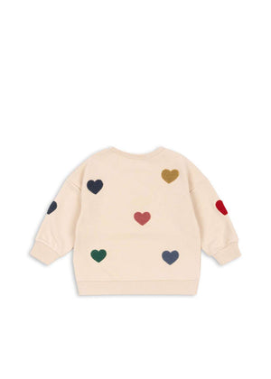 Lou Sweatshirt Multi Hearts von Konges Sløjd, Detailansicht
