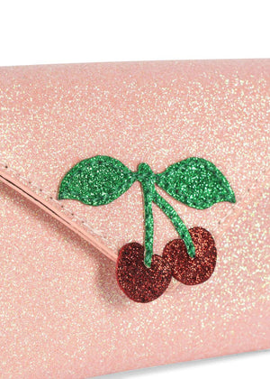 Love Letter Geldbörse Pink Glitter in Kinderhand