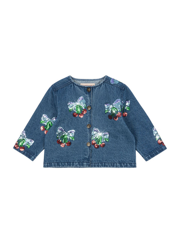 Magot denim shirt Amarena sequins