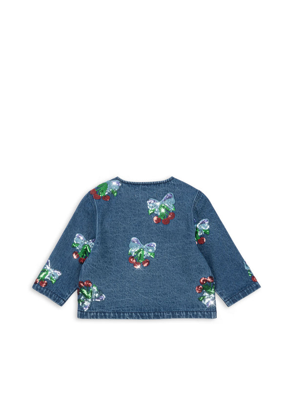 Magot denim shirt Amarena sequins