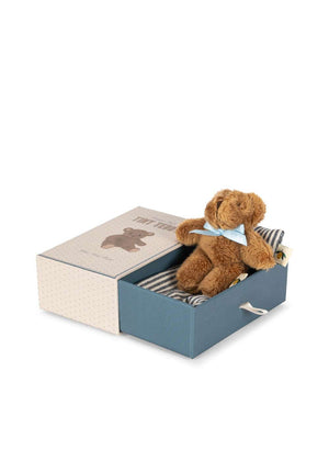 Box des Tiny Teddy Milo zum Herausziehen