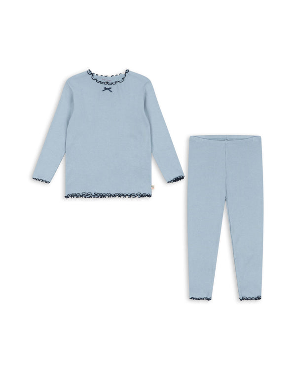 Rivi Ribbed Set Blue Fog