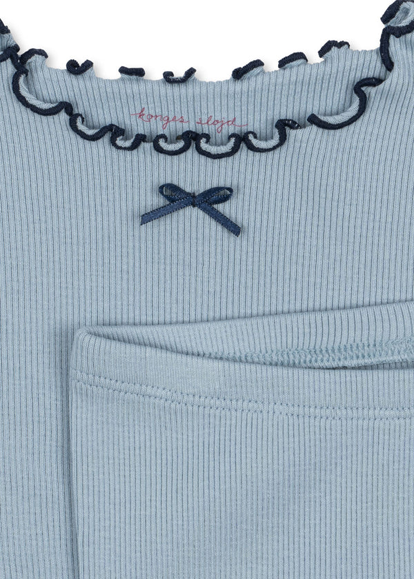 Rivi Ribbed Set Blue Fog