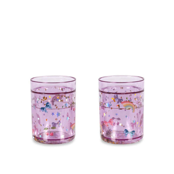 2-Pack Glitter Drinking Cups Rainbow Twinkle