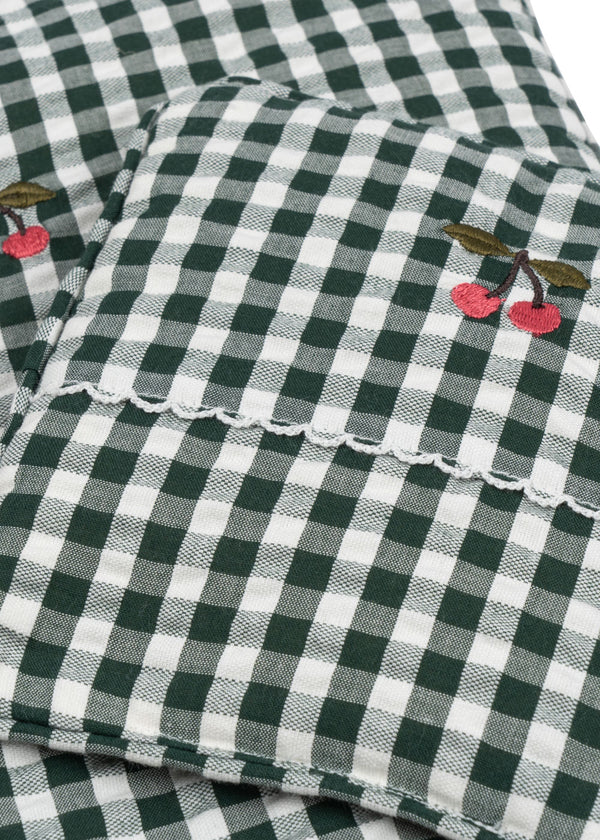Doll bedding Green Check