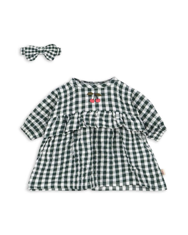 Doll Clothing Set Green Check