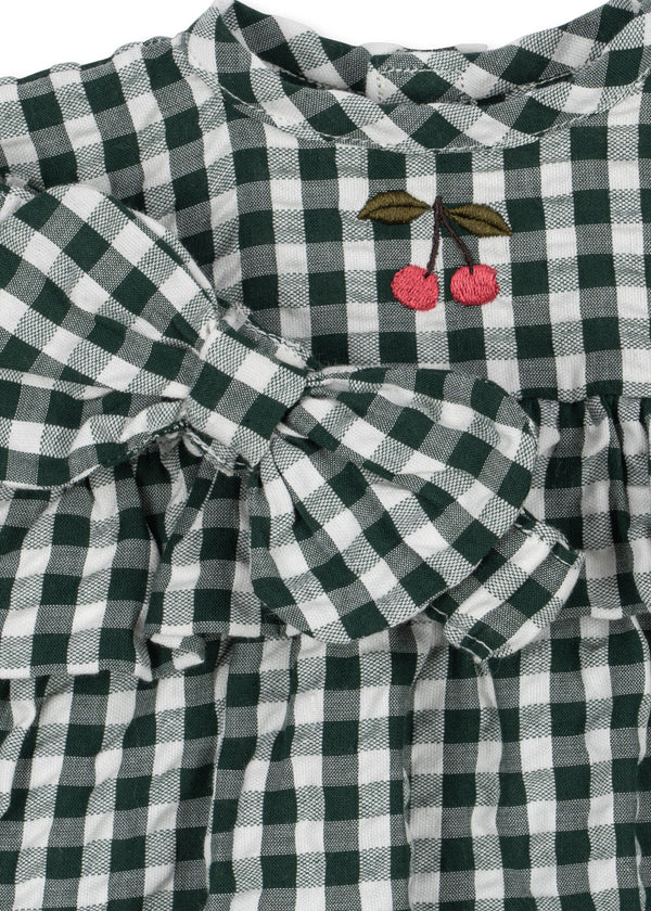 Doll Clothing Set Green Check