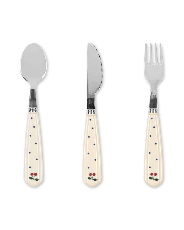 Children's cutlery set Navy Dot
