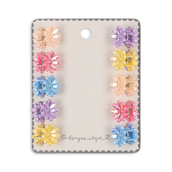 10-Pack Mini Flower Hair Clips