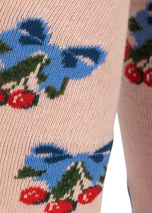 2-Pack Jacquard Tights Amarena / Tramonto